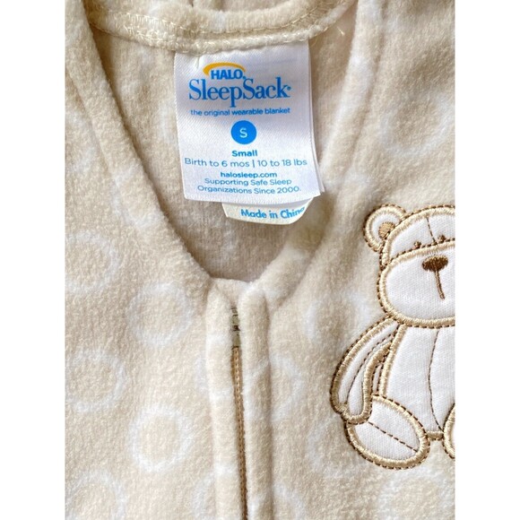 HALO SleepSack 0-6 Months Small Fleece Wearable Blanket Swaddle Neutral Unisex - Picture 3 of 7
